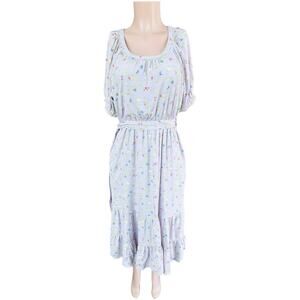 Matilda Jane Enchanted Garden Artist Floral Lilac Dress Size Small